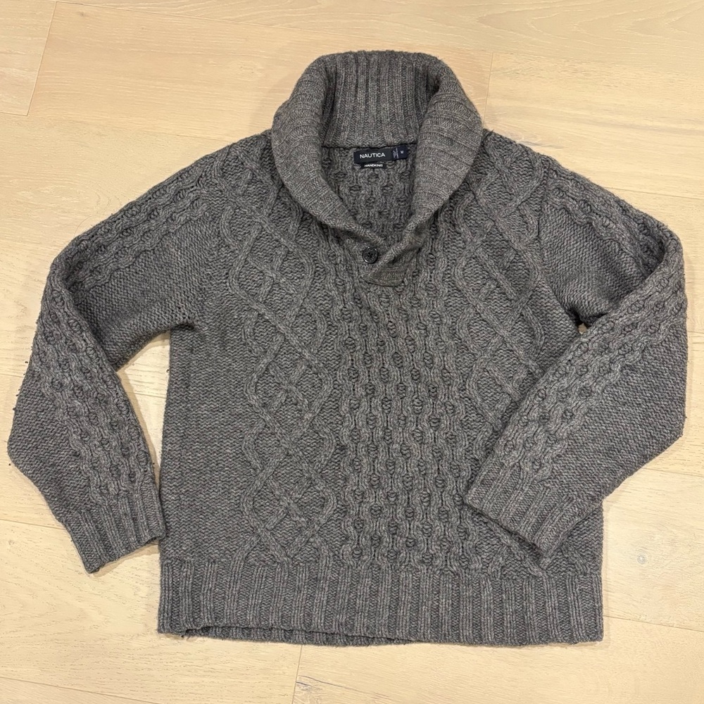 Nautica Handknit 100% lambswool sweater Men’s M